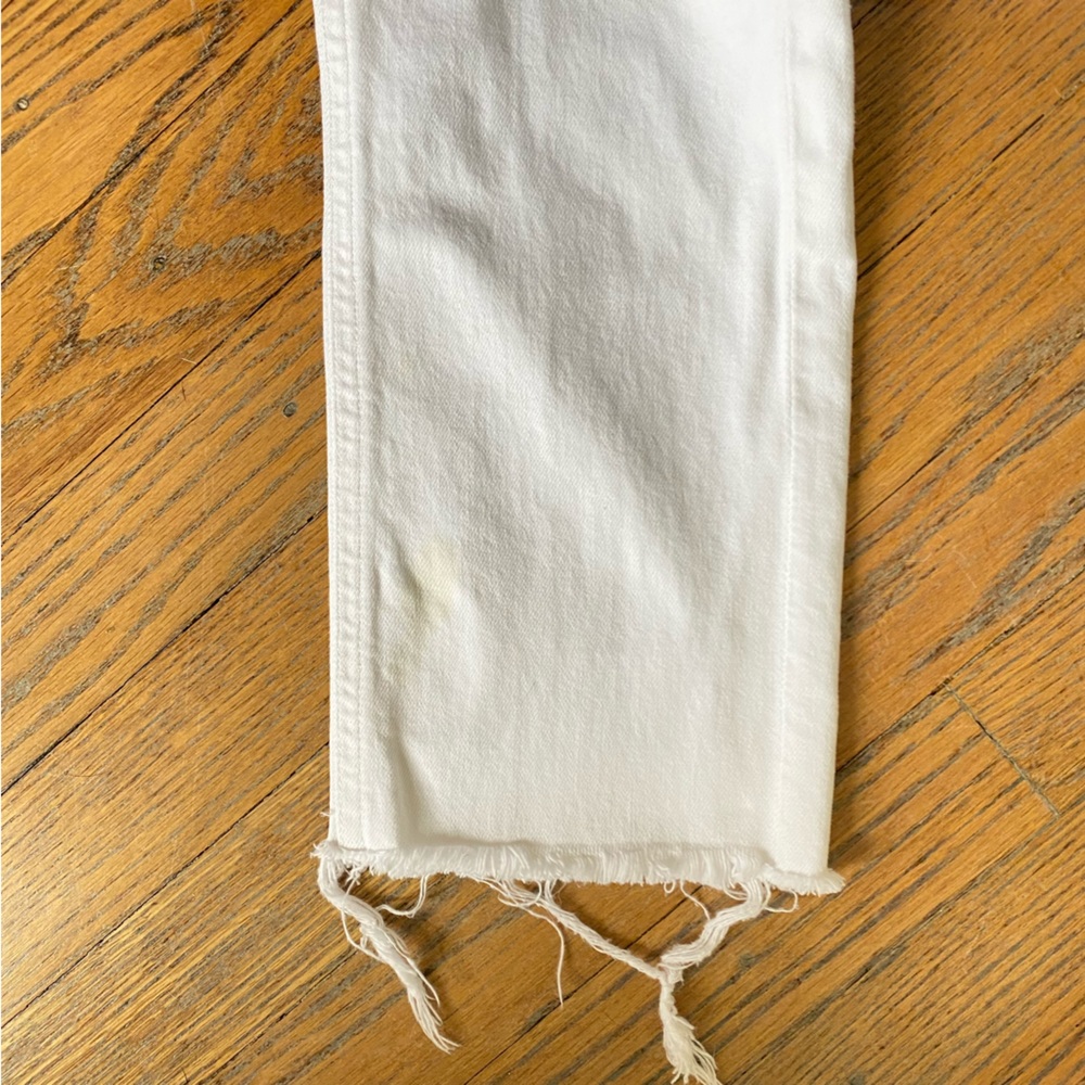 Agolde White Frayed Hem Jeans - Picture 3 of 7